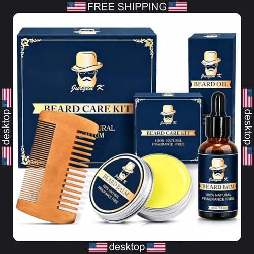 Beard grooming kit with oil - kit,